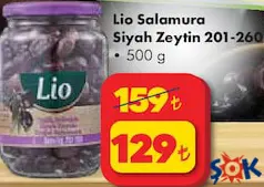 LİO SALAMURA SİYAH ZEYTİN 500 G fiyat ve kampanya bilgisi
